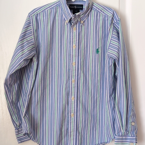 Ralph Lauren Other - Ralph Lauren Blue striped Button Down Dress Shirt. Size 8 Boys